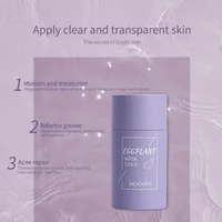 Masques en bâtonnets verts : Masque de boue purifiant anti-acné et régulateur de sébum, hydratant, pour points noirs et pores affinés, soin de la peau à l'argile violette