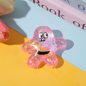 Nouveauté 2026 Jouet à presser en maltose à paillettes, motif animal marin, avec visage mignon, jouet anti-stress amusant, fournitures de fête, cadeaux - Product Image 3