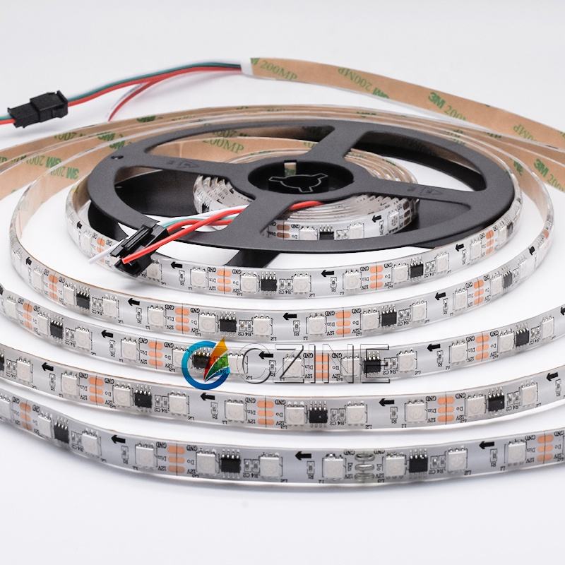 12v 10mm 5050 Full Color Ws2811 Led Strip 60LEDS/M IP20 5M/Roll Flexible Led Light
