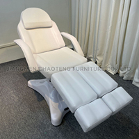 Table de beauté multifonctionnelle à jambes séparées, fauteuil de cils moderne pliable et rotatif à levage hydraulique pour salon et spa
