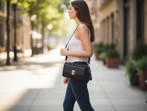 กระเป๋าสะพายข้างซิปคู่สำหรับผู้หญิง หนังสังเคราะห์ไมโครไฟเบอร์ เนื้อนุ่ม ใช้ได้ทุกวัน ทุกฤดูกาล - Product Image 2