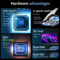 Gaming Laptop Intel 13th Gen Core I7-13620H 10-Core 16GB DDR4 RAM 512 SSD Dedicated Graphics Win 11 English Keyboard RGB 144Hz