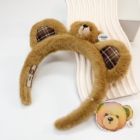 Accessoires pour cheveux personnalisables de haute qualité, accessoires pour cheveux en peluche, bandeau en peluche mignon en forme d'ours en peluche.