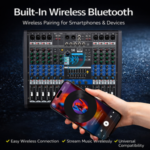 Console de mixage audio professionnelle USB, mixeur audio multicanal avec effets pour enregistrement sur scène et système de sonorisation - Product Image 4