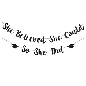 Banner di laurea per ragazze <span class=keywords><strong>2022</strong></span> che credeva di poterlo fare così ha fatto bandiera decorativa Pull - Product Image 4