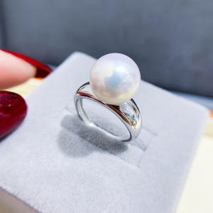 Ensemble d'accessoires pour bague en argent S925, bijoux en perles DIY avec perles de 12-14 mm, bague édition légère vide, catégorie de produit : bagues en perles 10383 - Product Image 3