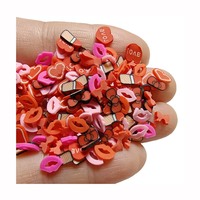 Tranches d'argile polymère série saint-valentin, mélange d'arroseurs d'argile douce, bricolage Slime Nail Art, accessoires de remplissage