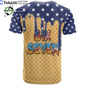 T-shirt personnalisé avec motif de drapeau américain et de crème glacée, 67 <span class=keywords><strong>Meme</strong></span> Gen Alpha Slang, best-seller pour les jeunes - Product Image 3