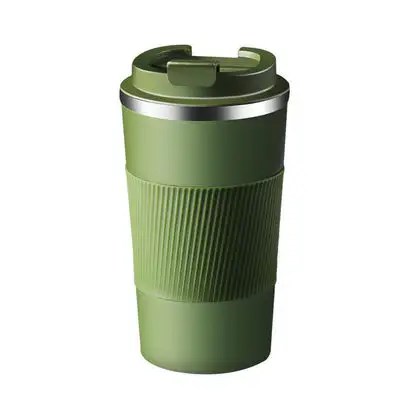 Paslanmaz çelik silikon kahve fincanı ev taşınabilir araba su bardağı dimi vakum termos kahve fincanı