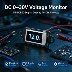 Mini voltmètre numérique DC 0-30V, affichage OLED <span class=keywords><strong>de</strong></span> 0.5 pouces, compteur <span class=keywords><strong>de</strong></span> <span class=keywords><strong>tension</strong></span> ultra fin, pour moniteur <span class=keywords><strong>de</strong></span> batterie <span class=keywords><strong>de</strong></span> voiture DIY - Product Image 2
