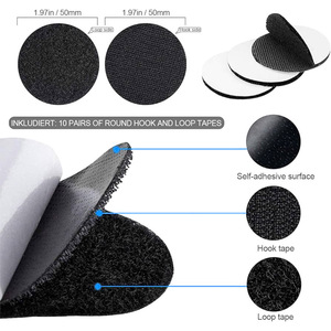 Points adhésifs ronds noirs et blancs ou colorés, autocollants de fixation <span class=keywords><strong>Velcro</strong></span> pour fixer sur les boîtes de jouets et les sacs - Product Image 3