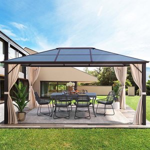 Haute qualité 3.5x3.5m Patio Pergola Gazebo tente assemblage facile moderne jardin extérieur étanche <span class=keywords><strong>moustiquaire</strong></span> aluminium - Product Image 2