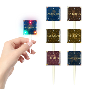 Adornos de Pastel LED Reutilizables para Celebrar Navidad, Cumpleaños, San Valentín, Graduación, Primer Año del Bebé, Decoración Moderna para Fiestas - Product Image 1