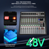 Mixer Audio Profesional USB 99 Efek DSP 8 Kanal Konsol Pencampur Suara Live Karaoke Buatan Sendiri