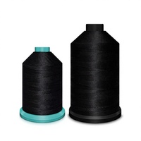 Fil à coudre en polyester filé noir, en vrac, en gros, pour broderie à pampilles en soie glacée, 150D, emballage en rouleau Zhongshan - Vente en gros