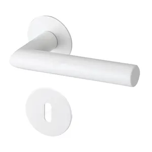 Prix usine décoratif tubulaire blanc verre portes boutons poignées de porte internes luxe moderne pour chambre d'hôtel - Product Image 1