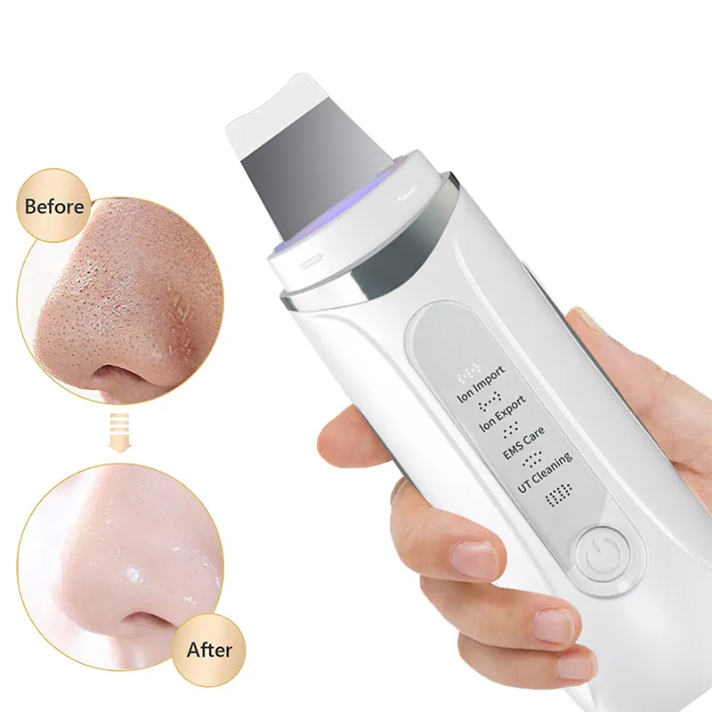 Depurador de piel facial ultrasónico de limpieza profunda con dispositivo exfoliante facial profesional