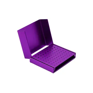 1 pièce Boîte de rangement et support de nettoyage pour fraises dentaires à 76 trous, autoclavable et stérilisable, pour fraises diamantées et bloc de désinfection - Product Image 3
