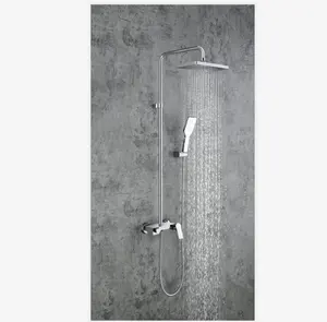 Bán Hàng Trực Tiếp Tĩnh Nhiệt Thép Không Gỉ Head Bath Mixer Với Shower Head Trung Quốc Vòi Hoa Sen Set Cho Khách Sạn Phòng Tắm