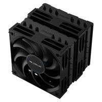 Refroidisseur d'air pour processeur COOLLEO A60 BK, dissipateur thermique à 6 caloducs, double ventilateurs, boîtier d'ordinateur, jeu, LGA 115X 1200 1700 1851 TDP255W, fluide