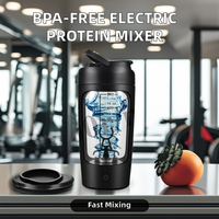 Bouteille de shaker électrique portable de 650 ml pour la salle de sport, stockage intelligent de protéines électroniques avec bouteille de shaker portable pour une utilisation en cuisine
