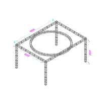 Truss de aluminio de Servicio Ligero muestra Stage Truss Wedding Bolt Concert Lighting Truss