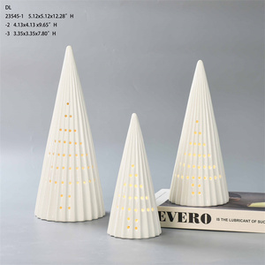 BESTCERA磁器クリスマスオーナメントLED装飾セラミッククリスマススペクタクルセラミッククリスマスツリーLEDグロー付き - Product Image 4