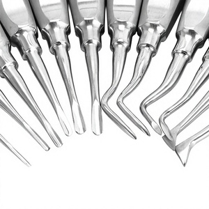 Producto Dental: 12 Herramientas Dentales de Diferentes Puntas, Instrumento Quirúrgico de Acero Inoxidable Plateado y 12 Bolsas con Cierre - Product Image 3