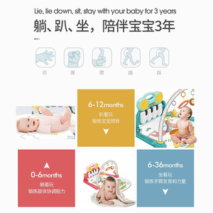 Grand tapis d'activité pour bébé, tapis de jeu amusant pour le temps sur le ventre, tapis de jeu pour piano, bébés avec musique et lumière, Tapete Para Bebes - Product Image 5