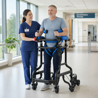 Déambulateur avec support corporel rembourré et roulettes pour personnes âgées, aide à la pratique quotidienne de la marche à domicile