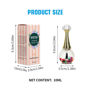 Huile pour cuticules d'ongles à fleurs sèches biologiques avec logo personnalisé 10ml huile pour cuticules nourrissante et protectrice de la peau pour le soin des doigts et des orteils - Product Image 4