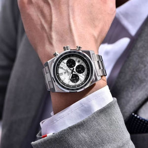 Reloj de Pulsera de Cuarzo para Hombre BENYAR BY-5229M de Acero Inoxidable, Cronógrafo, Calendario, Reloj de Pulsera de Lujo a Prueba de Agua para Hombre + Caja - Product Image 3