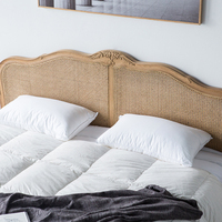 Venta Directa de Fábrica, Cama Clásica de Plataforma de Madera Maciza, Muebles de Dormitorio Ecológicos para Uso Doméstico