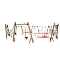 Équipement de parcours d'obstacles d'entraînement pour enfants et adultes en acier galvanisé, certifié CE, personnalisé pour l'extérieur et usage commercial, pour parcs de fitness