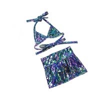 Ensemble de bikini de plage pour animaux de compagnie de style dessin animé classique pour chiens et chats, été frais, polyester écologique, maillot de bain imprimé Teddy personnalisé