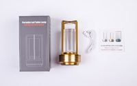 Lampe de bureau créative industrielle moderne en acrylique cristallin à commande tactile, température de couleur réglable 3000K-6000K, LED dimmable sur batterie
