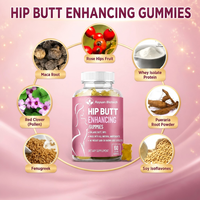Gomitas para Aumentar el Peso en Adultos, Vitaminas de Biotina, Hierbas, Cardo Mariano, Suplementos Herbales para Mejorar los Glúteos, Ingredientes Naturales