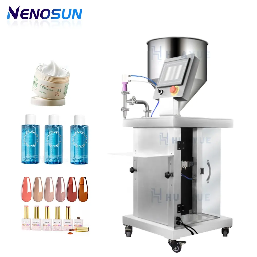 NENOSUN semi-automatico succo di frutta olio latte crema balsamo per le labbra macchina di riempimento rossetto