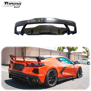 Difusor Trasero Aletado Estilo <span class=keywords><strong>APAD</strong></span> de Fibra de Carbono para Chevrolet Corvette C8 Stingray Z51 2020+, Kit de Conversión de Actualización - Product Image 1