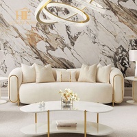Chaises de salon modernes de luxe, durables, à coins carrés, rembourrées en mousse, en tissu confortable, avec pieds en acier inoxydable doré – Offre Spéciale