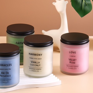Bougie parfumée artisanale de luxe pour chambre à coucher, mélange de cire de soja naturelle, huiles essentielles, aromathérapie, sans fumée, dans un bocal en verre, pour la maison - Product Image 3