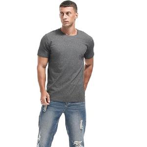 เสื้อยืดคอกลมแขนสั้นของผู้ชายทรงปกติสีดำเทาปรับแต่งได้ตาม100% - Product Image 2