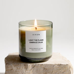 AIKUN Premium Glass Jar Long Lasting <b>Candle</b> <b>Essential</b> <b>Oil</b> Aromatherapy <b>Candle</b> for Office Spa Living Room Wedding - Product Image 2