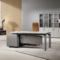 Ensemble de bureau moderne pour cadres, table simple combinée pour patrons, présidents, managers et superviseurs, meuble bureau ordinateur