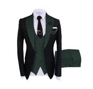 Costume de mariage décontracté pour homme, coupe ajustée, à fermeture éclair, couleur unie, idéal pour le marié ou le témoin - Product Image 5