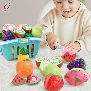 Juego de Cocina en Miniatura Chengji, Set de Cocina Realista para Niños, Canasta de Compras de Simulación, Divertido Juguete de Plástico para Cortar Verduras y Frutas - Product Image 3