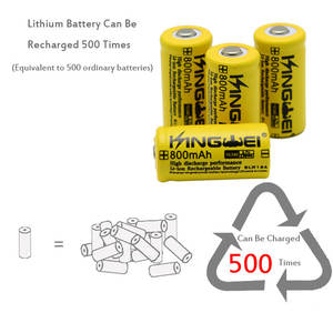 3,7 V cilindro batería de iones de litio 16340 CR123A <span class=keywords><strong>RCR123A</strong></span> 3,7 V 800mAh - Product Image 6