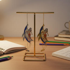 Vente d'usine – Meilleures ventes : Marque-pages en laiton sculpté dégradé de couleurs, design sirène plaqué or/argent, qualité supérieure pour livres - Product Image 4