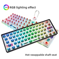Oucata Keyboard Gaming Rgb 60 Anti Hantu, Keyboard Bermain Game Mekanis Diy