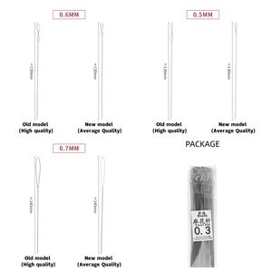 Aiguilles à fil doux torsadé <span class=keywords><strong>aiguille</strong></span> à <span class=keywords><strong>perles</strong></span> Flexible Fine grand oeil rond pliable tient les fils utilisation <span class=keywords><strong>pour</strong></span> le nouage de <span class=keywords><strong>perles</strong></span> en soie - Product Image 6